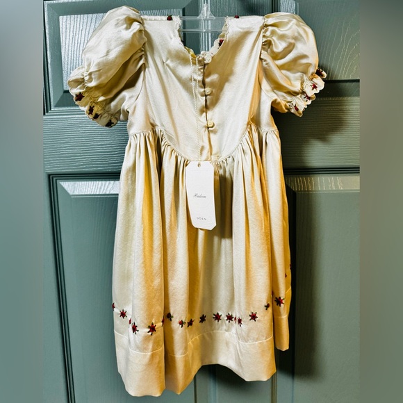 ❤️ DOEN HERITAGE 2T SUKI SILK EASTER PARTY DRESS VINTAGE INSPIRED EMBROIDERED - Picture 2 of 10